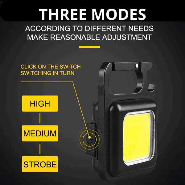 Flashlight Mini Protable Keychain Lamp 4 Lighting Modes Torch Outdoor Waterproof Emergency Camping Fishing Work Lights